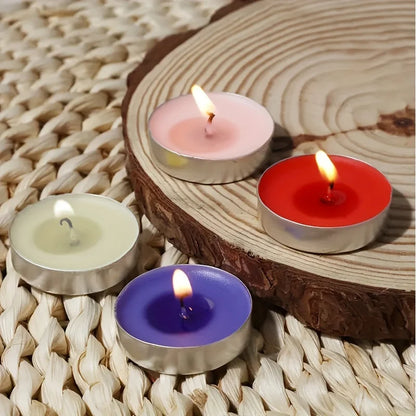 10Pcs Tea Light Candles Small Smokeless Dripless Tea Candles for Home Pool Dinner Weddings Supplies